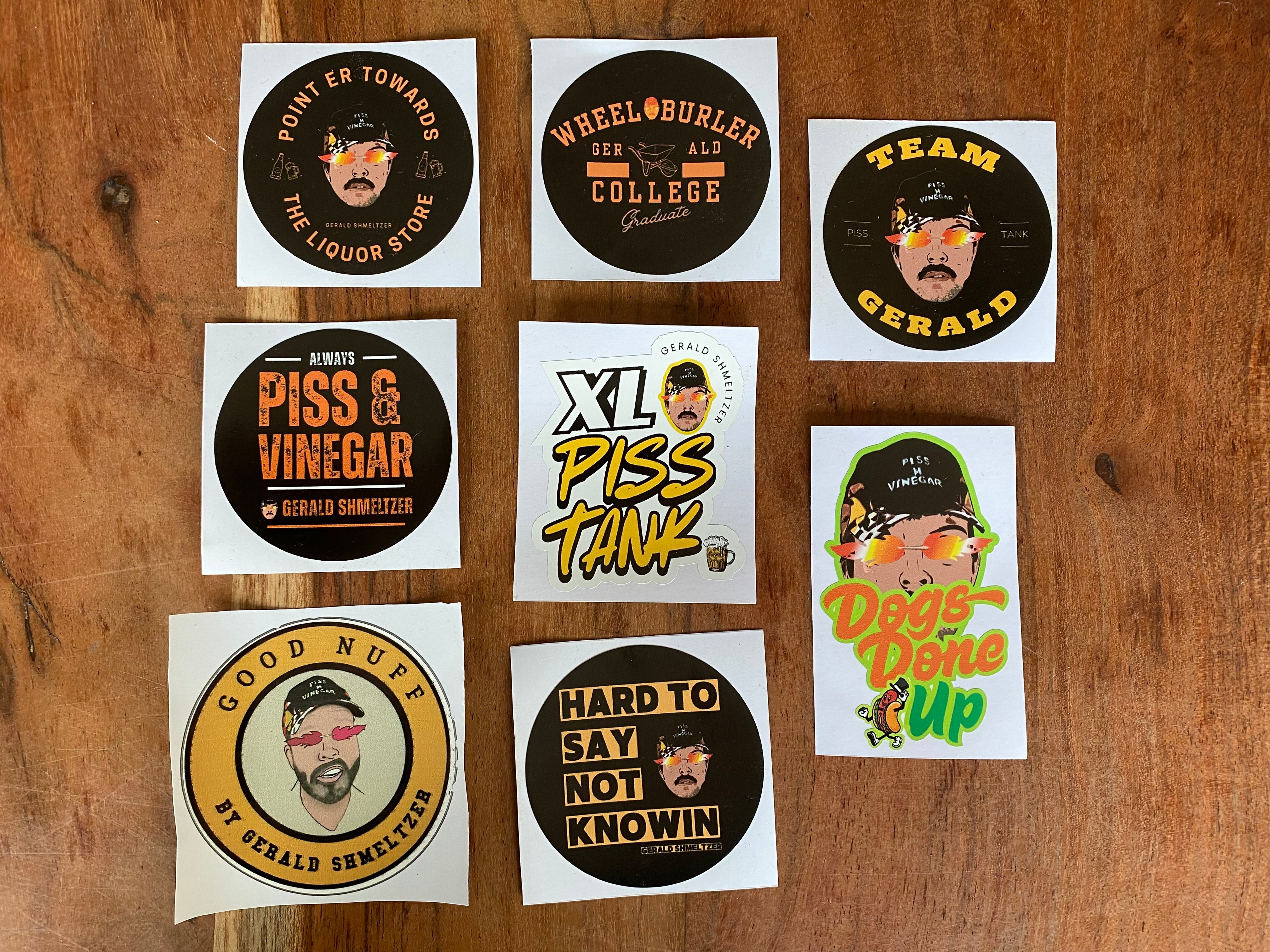 Gerald Sticker 8 Piece Sticker Pack – Gerald Shmeltzer Merch