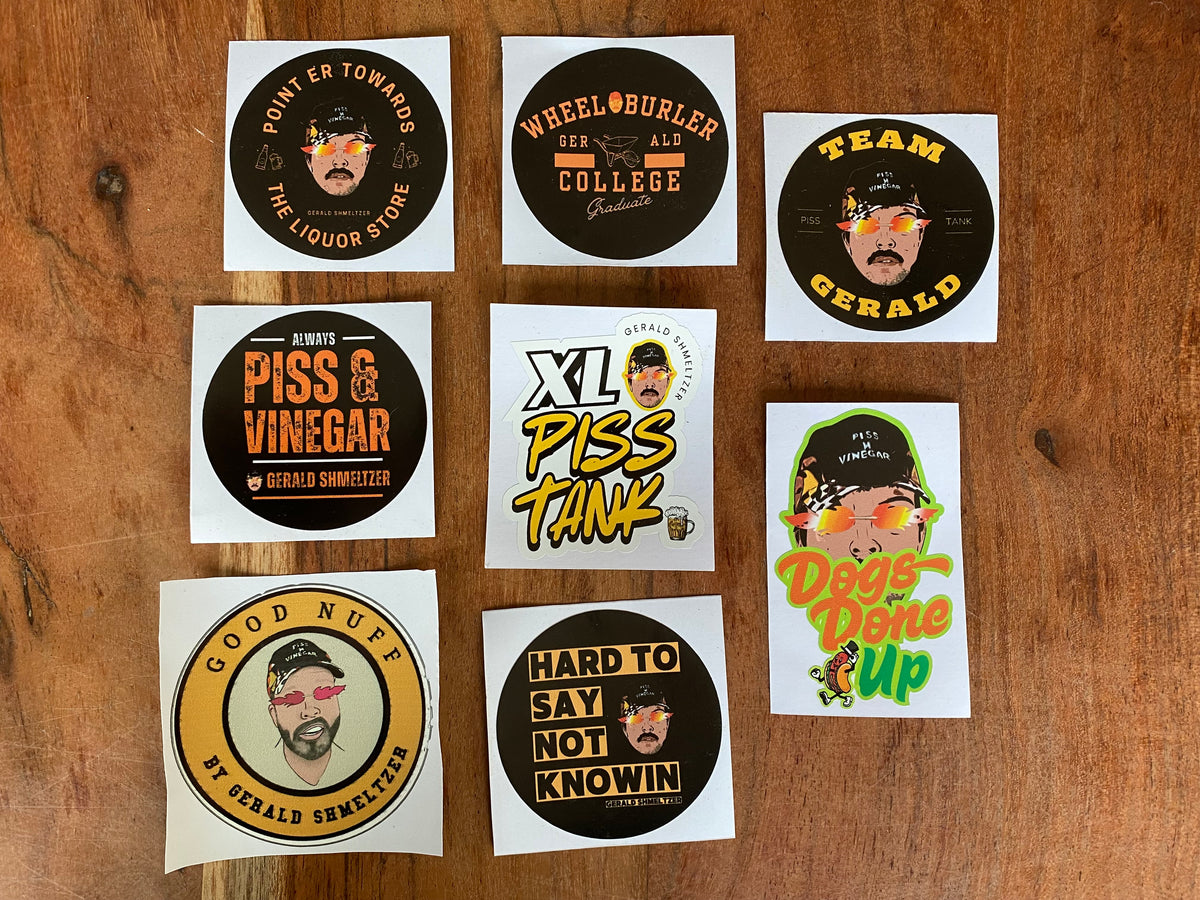 8 Piece Sticker Pack – Gerald Shmeltzer Merch